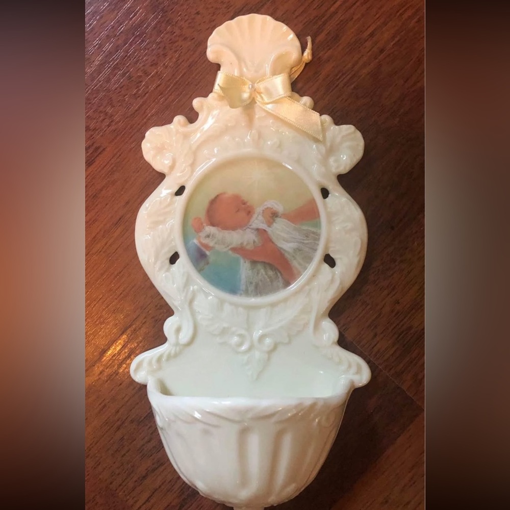 NIB Baptismal Christening Holy Water Font gift